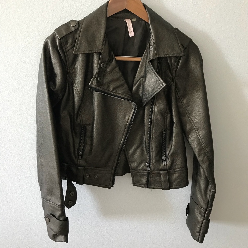 Faux leather jacket